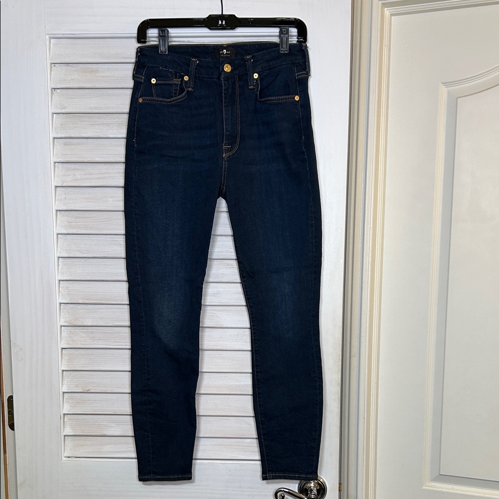 7 For All Mankind High Rise Dark Indigo Jeans
